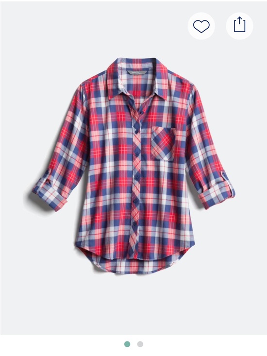Market & Spruce Tops - Market & Spruce Jillianne Red, Blue & White Plaid Button-Down Shirt